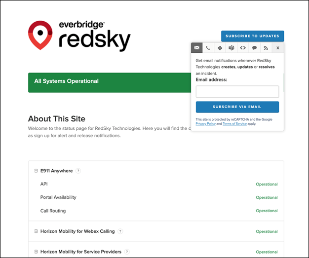 RedSky Support Center Subscribe by Email.png